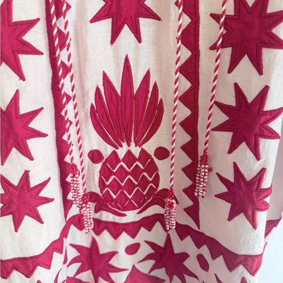 Farm Rio Red Tropical Cutwork Mini Dress - Picture 5 of 9